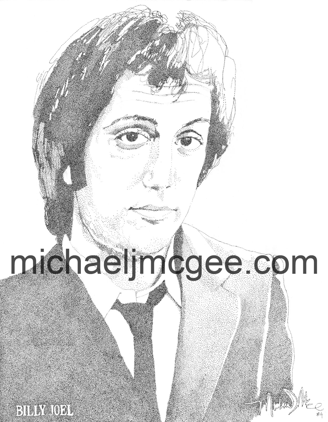 Billy Joel / MJM Artworks / michaeljmcgee.com
