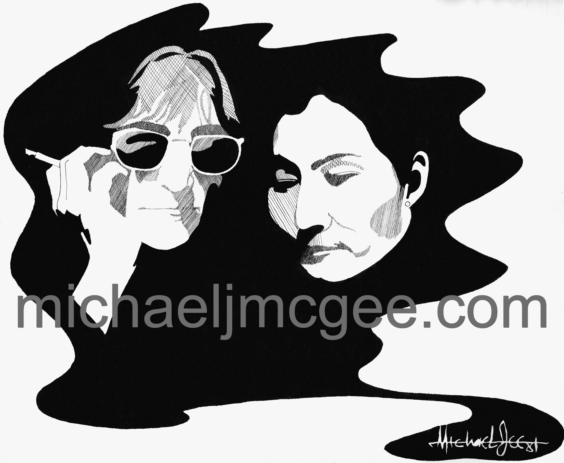 John Lennon & Yoko Ono / MJM Artworks / michaeljmcgee.com