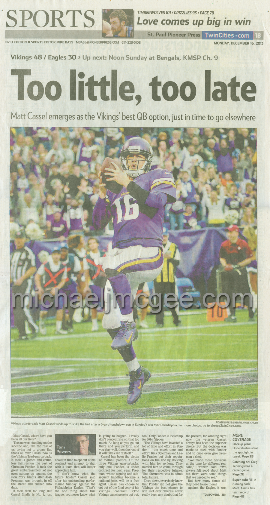 Eagles @ Vikings 12-15-2013 / michaeljmcgee.com