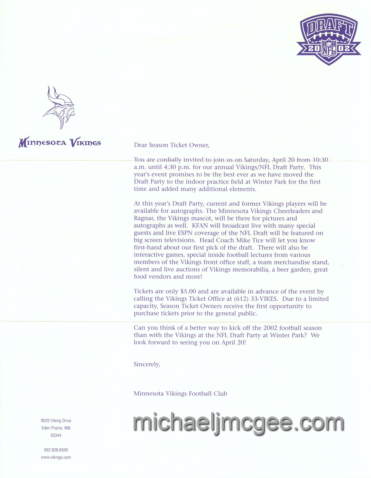 michaeljmcgee.com's Vikings stuff / michaeljmcgee.com